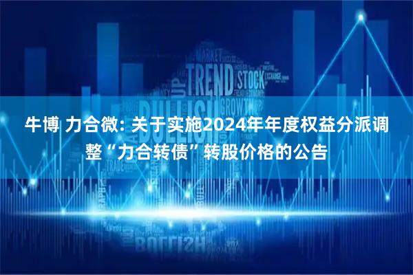 牛博 力合微: 关于实施2024年年度权益分派调整“力合转债”转股价格的公告