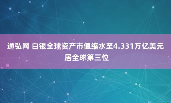 通弘网 白银全球资产市值缩水至4.331万亿美元 居全球第三位